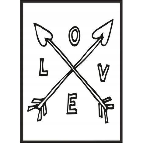 Póster con foto enmarcada 53x73 cm Amor San Valentín P987 (1/4)