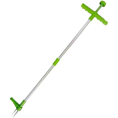 QORVA-Extracteur de mauvaises herbes, outil manuel pour désherber, long manche avec 3 griffes, extracteur de mauvaises herbes manuel pour pissenlit, outil de traction de racines de mauvaises herbes
