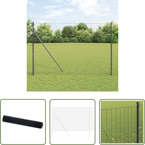 PVC-beschichtetes Eisen - Eurozaun Grau 1,6 x 10 m PVC-beschichtetes Eisen (1/5)