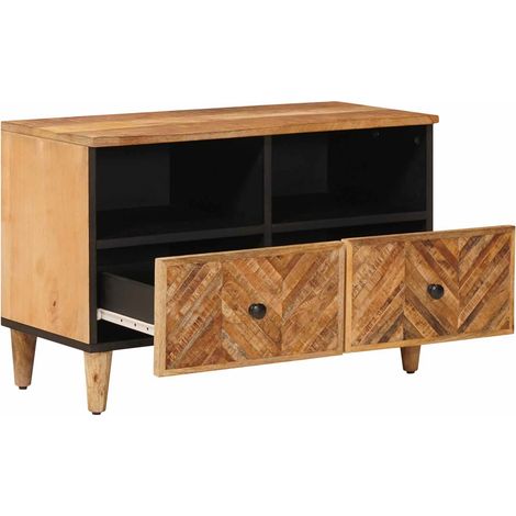 vidaXL  Storage Cabinets  Brown 70 x 33.5 x 46 cm Solid Mango Wood (1/4)