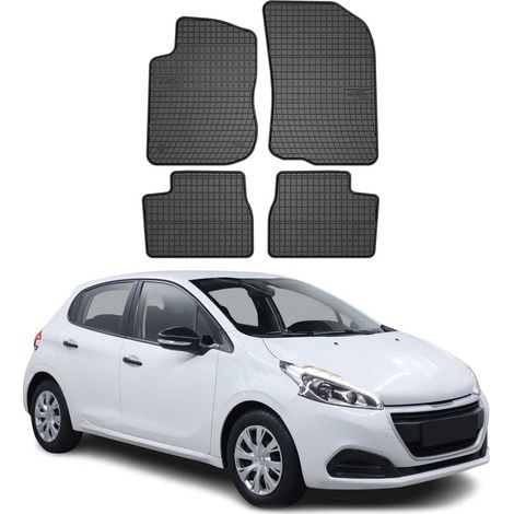 OMAC Tapis de Sol Compatible avec Peugeot 208 2012-2019 Caoutchouc Noir (1/5)