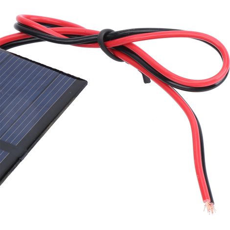 5 pièces panneau solaire polysilicium 5,5V 0,6W avec câble 30 cm pour batterie (1/5)