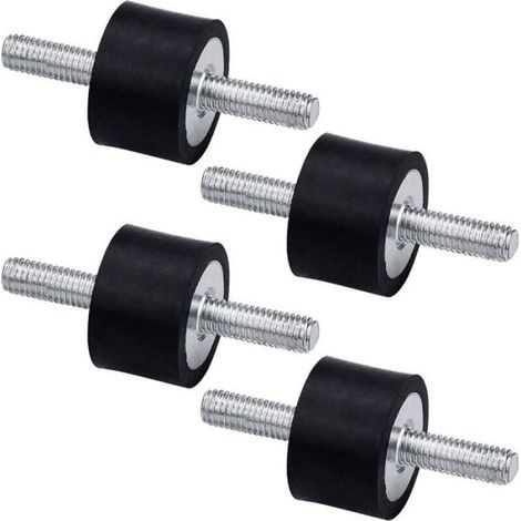 Support D'Isolation Anti-Vibration - Caoutchouc M8 - 30 x 20 mm - Pour Équipements Mécaniques - Lot De 4 (1/4)