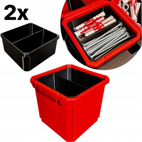 CESTINO A DOPPIO LIVELLO PER MILWAUKEE PACKOUT, 2 SCOMPARTI, SET DA 2 (1/3)