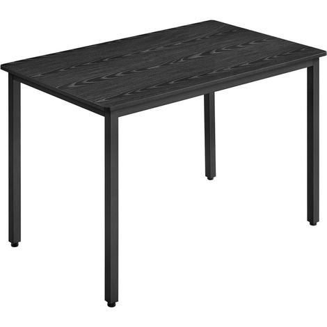 VASAGLE Table de Bar, Table de Cuisine, 70 x 110 x 77 cm, Table à Manger pour 4 Personnes, Table de Salon, Bureau, pour Salle à Manger, Style Industriel, Noir (1/5)