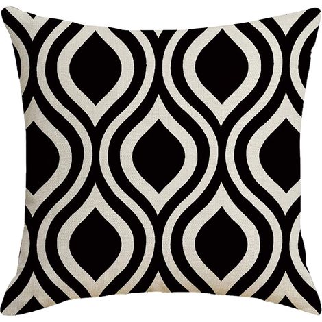 Housse De Coussin Extérieur - 45 x 45 cm - Tissu Polyester Imprimé Résistant Aux UV Et À L Eau - Pour Jardin Terrasse Balcon - Lot De 2 (1/4)