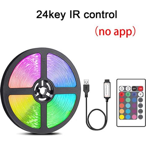 20 m Guirlande LED RGB extérieur, télécommande 24 touches, éclairage décoratif chambre et salon, rétroéclairage TV