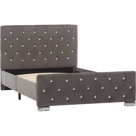 Maison Exclusive - Bettgestell Grau Samt 100x200 cm