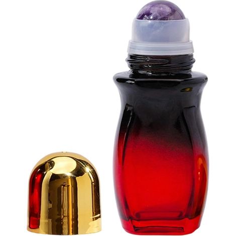 Glas Rollerflaschen Für Öle 50 Milliliter Wiederauffüllbarer Ölbehälter Roll-On-Flaschen aus bernsteinfarbenem Glas Für Feiern Salons Wellnesscenter Schönheitspflege Reisen Büroarbeitsplätze Zuh (1/5)