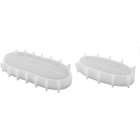 Ensemble de 2 moules en silicone pour pots à bougies, moules ovales en plâtre ciment pour pots de fleurs, moules pour boîtes à bougies en béton ciré (1/5)