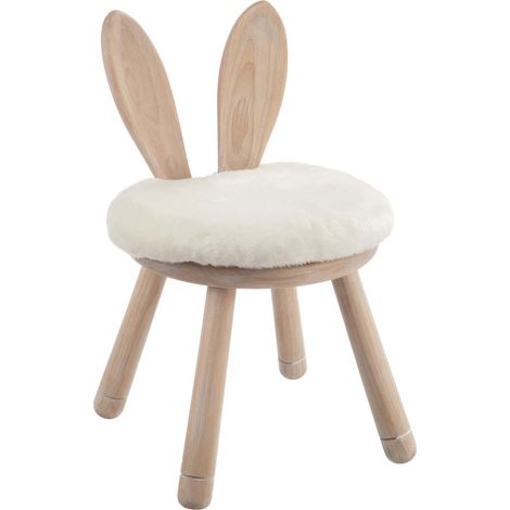 Chaise Jericho en Bois - Blanc, Naturel (1/4)