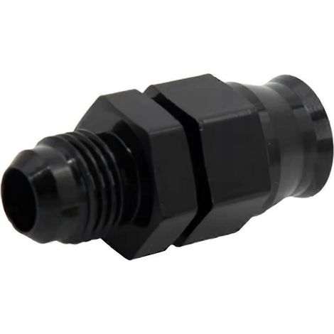 Adaptateur de raccord de tuyauterie droit en aluminium anodisé noir QV AN6 mâle vers AN6 mâle vers 3/8 pouce WHBYV (1/4)