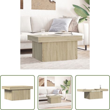 Table basse chêne sonoma -  Table basse chêne sonoma 100x55x40 cm bois d'ingénierie (1/5)