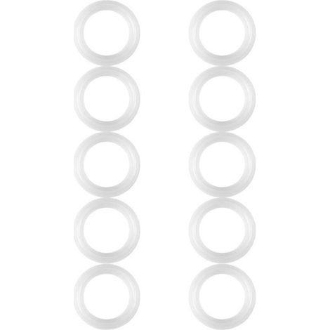 10x Joint Silicone Tri-Clamp 1.5" OD 50.5mm, Rondelle Étanche Sanitaire pour Raccord Tuyau Soudure (1/4)