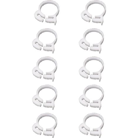 Lot de 10 colliers de serrage en plastique à cliquet réglables pour raccorder, fixer, sceller les tuyaux (14,6 à 16,6 mm) (1/5)