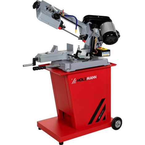 HOLZMANN Scie à ruban métal - BS128COOL - Ø 125 mm - 550 W - Coupe -45° à +55° - Système de refroidissement intégré