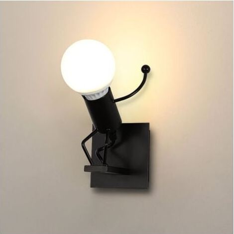 Wall light Wall-mounted Interieur LED, Modern Lamp Wall-mounted, E27 Vintage in Metal Lamp for Living room Bedroom Hall Stairs Pathway (1/5)