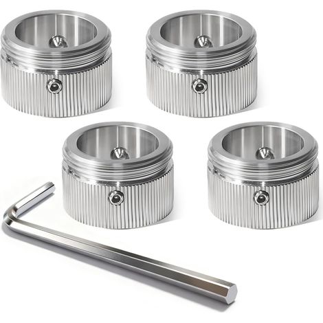 Lot de 4 adaptateurs de thermostat de radiateur RA/RAV/RAVL M30 × 1,5, en acier inoxydable 304, avec bouton-pression de précision, diamètre intérieur 22 mm avec clé hexagonale, pour chauffage et (1/5)