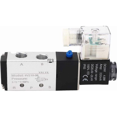 Elettrovalvola 4V210‑08, a 2 posizioni, 5-way, spurgo aria compressa sistema automatico W (1/5)