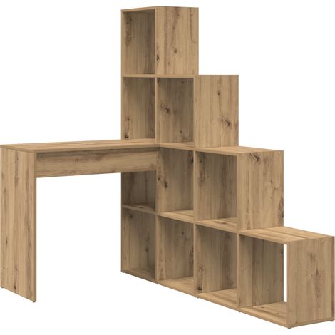Bureau Table de travail Table d'écriture d'angle Chêne artisanal 101,5 x 149,5 x 149,5 cm (1/5)