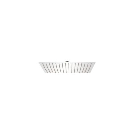 Soffione doccia a pioggia in acciaio inox, 30 x 40 cm, rettangolare - Crezuo