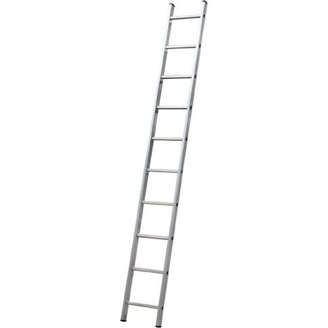 Scala ad un elemento in alluminio leggero e resistente con pioli a sezione quadrata -8 gradini (1/2)
