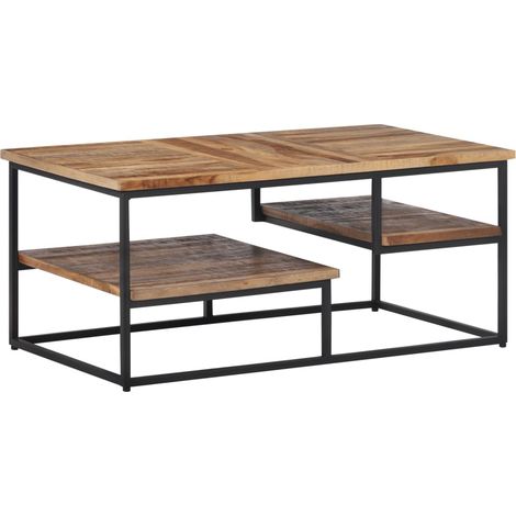 Couchtisch 90x50x39 cm Recyceltes Massivholz Teak