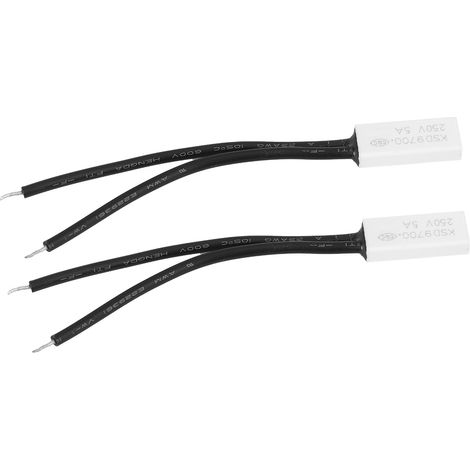 2 Stück KSD9700 Normalerweise geschlossener Temperaturregler mit Thermoschutz und Kunststoffsonde 90℃ (1/5)