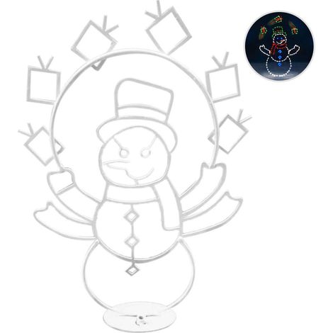 Décorations de Noël animées, guirlande lumineuse, effet neige, cadre décoratif, panneau, décoration intérieure et extérieure pour les fêtes (1/5)