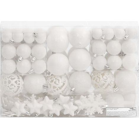 Ensemble de 111 décorations de Noël en polystyrène blanc (1/5)