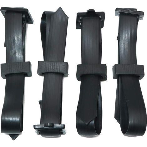 4 Pcs 60 x 2.5 cm Adjustable Rubber Shrub Ties