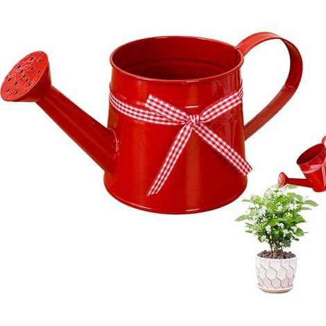 Petit arrosoir - Pichet décoratif - Entretien des plantes - Buse à jet fin - 1 litre - Rouge (1/5)