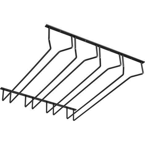 Gläserhalter für 4 Glasreihen 460 x 500 x 70 mm schwarz Halter für Weingläser Sektgläser Biergläser Weinglashalter von SOTECH