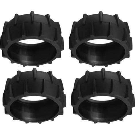 APEX Lot de 4 pneus de traction pratiques en caoutchouc texturé, 100 x 40 mm, composants de transmission compatibles avec Dreame A1 (1/4)
