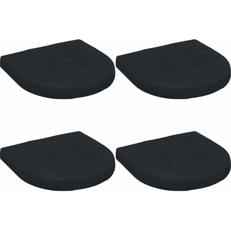 Cuscini per Sedia in 4 Pezzi 4 pz 100% Poliestere Blu Scuro vidaXL (1/5)