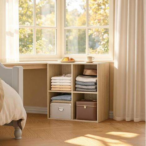 Mueble almacenaje 4 compartimentos roble 59,6 cm OKMYHOME (1/5)