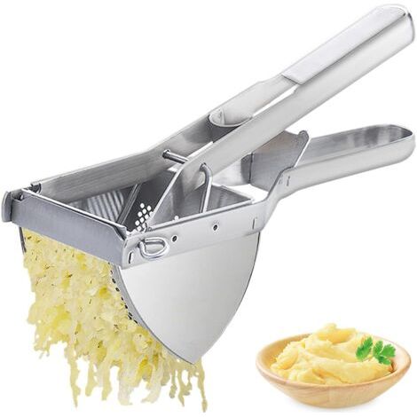 SABIR Presse-purée, grand presse-purée de 22 oz, presse-purée en acier inoxydable très résistant pour une purée de pommes de terre lisse et moelleuse (1/4)