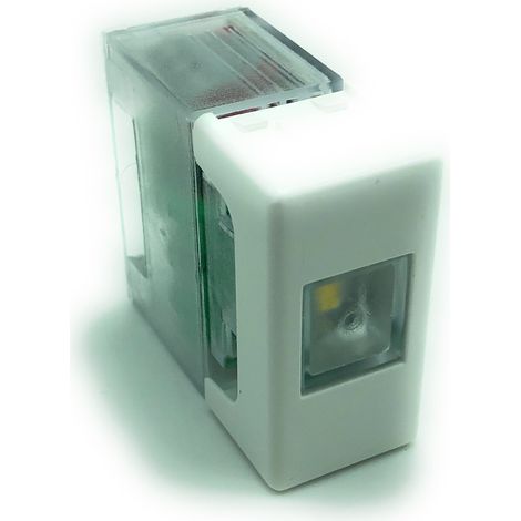 LED-Notleuchte 1 Keystone Modul 50Lm 1W Autonomie 6h Mit Adapter Gewiss System Weiß