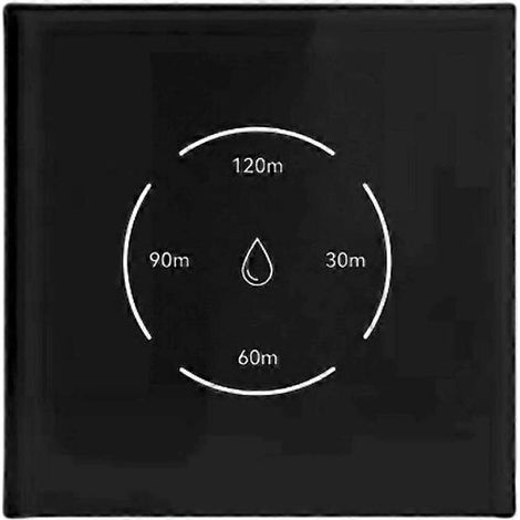 Interrupteur tactile intelligent Tuya WiFi pour chauffe-eau 40 A avec fonction de compte à rebours et commande vocale - Noir UE (1/5)