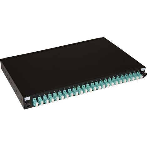 Armadi rack Link PANNELLO FIBRA OTTICA 19" CON 24 ADATTATORI LC DUPLEX OM3 PROFONDITA' 250 MM CON PIGTAIL INSTALLATI COLORE NERO