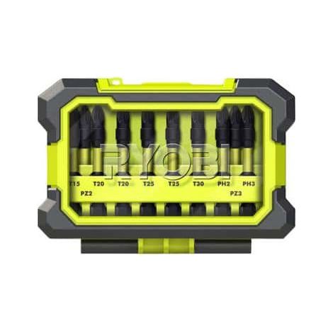 RYOBI Coffret antichocs accessoires de vissage 10 pièces RAK10MSDI