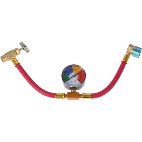 1 kit de recharge de réfrigérant, compatible R1234Yf, adaptateur basse pression inclus, pour climatisation automobile (1/5)