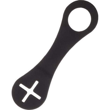 Support pour sacs à déjections noir en silicone 14 cm pour chien - Flamingo (1/5)