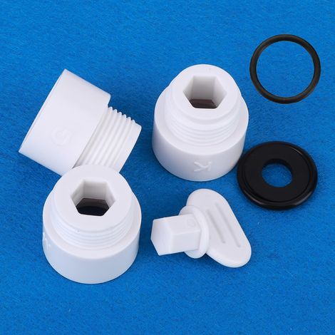 Adaptador de ducha japonés ABS, conexión KMG G1/2, juego con 6 adaptadores y 2 herramientas. (1/5)
