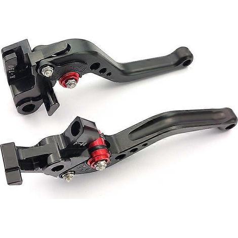 Poignée de frein, d'embrayage et de klaxon modifiée ER6N pour moto Kawasaki Ninja 400R 2011 (la poignée courte est entièrement noire) (1/4)