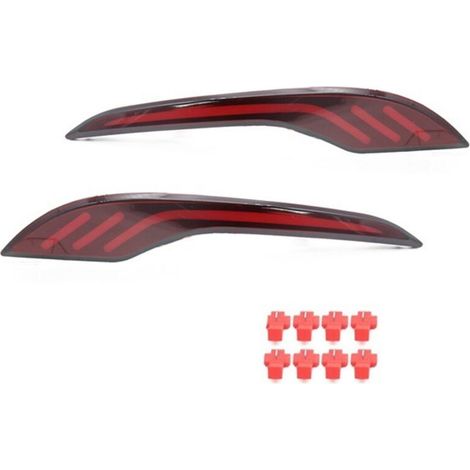1 paire, couleur : rouge, matériau : ABS, feux arrière et feux de freinage pour pare-chocs arrière de voiture, compatibles avec Chevrolet. (1/5)