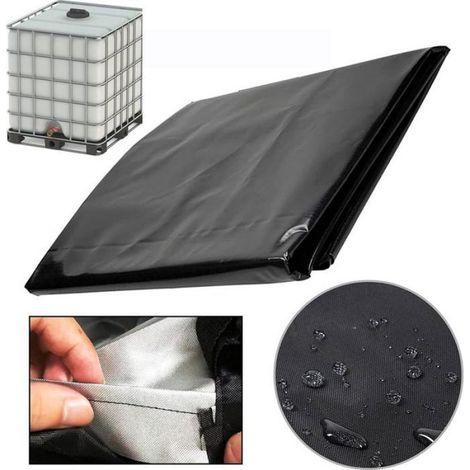 Bâche IBC - 1000 L - Étanche Anti-UV Anti-Déchirure avec Fermeture Éclair - Pour Réservoir Eau Pluie (1/5)