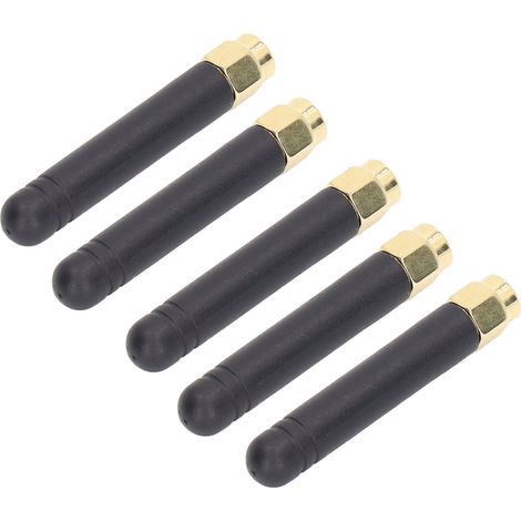 Lot de 5 antennes omnidirectionnelles étanches à gain élevé avec adhésif, connecteur SMA mâle droit pour routeur 433