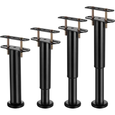 4 Pcs Pied de Lit Sommier a Lattes, Pieds de Lit Réglable 18-32 cm, Pied de Sommier à Lattes, Metallique Support Pieds de Meuble Réglables pour Table Chaise Armoires Canapé Jambe (1/5)