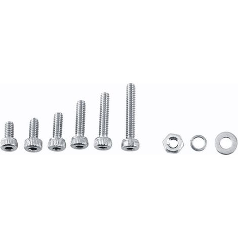 600 pièces Vis à tête cylindrique à six pans creux M2 Vis hexagonales en acier inoxydable avec écrous hexagonaux Assortiment de kit (A : tête cylindrique) (1/4)